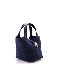 Pre-Owned HERMES Mm Picotin Lock Bag Felt with Leather
