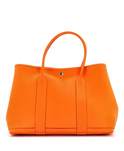 Pre-Owned HERMES 36 Garden Party Tote Leather with Printed Interior