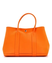 Pre-Owned HERMES 36 Garden Party Tote Leather with Printed Interior