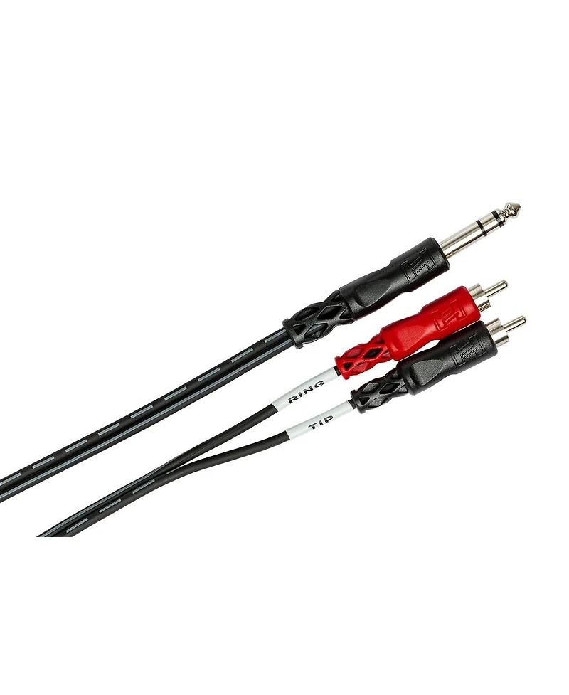 Hosa Technology 2x 6.6' (2 Meters) Stereo 1/4" Male to Two Rca Male Y-Cable