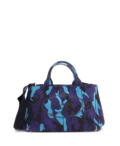 Pre-Owned Prada Medium Canapa Convertible Tote Printed Canvas