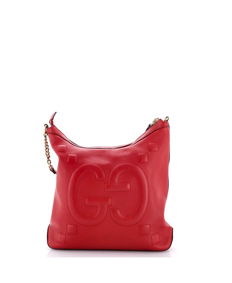 Pre-Owned Gucci Large Apollo Hobo Gg Embossed Calfskin