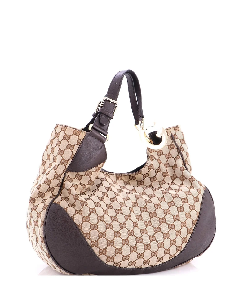 Pre-Owned Gucci Large Charlotte Tote Gg Canvas with Leather