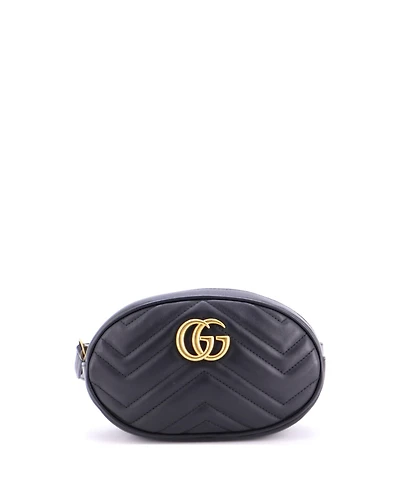 Pre-Owned Gucci Gg Marmont Belt Bag Matelasse Leather