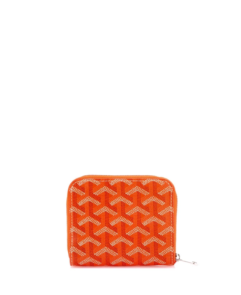 Pre-Owned Goyard Pm Matignon Zip Wallet Coated Canvas with Leather
