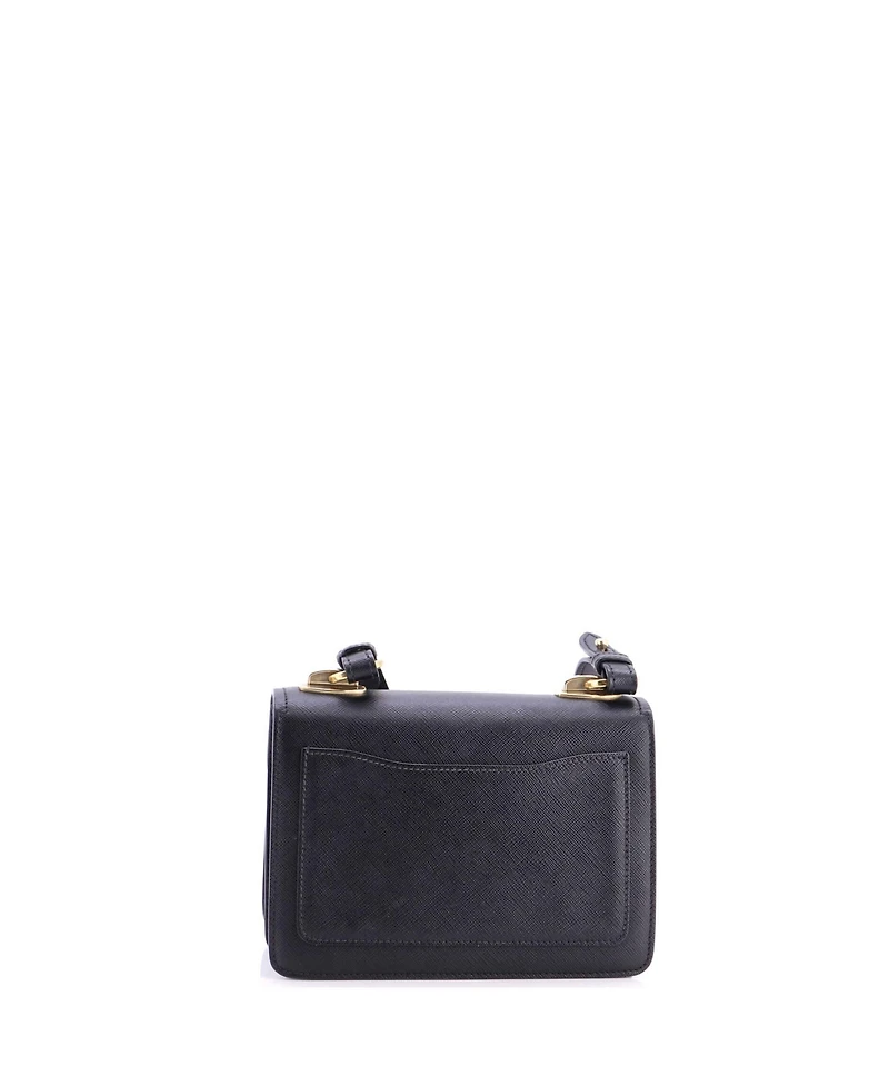 Pre-Owned Prada Small Flip Lock Shoulder Bag Saffiano Leather