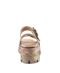 L'Artiste Women's Myrina Chunky Heel Sandal with Soft Leather and Comfort Fit