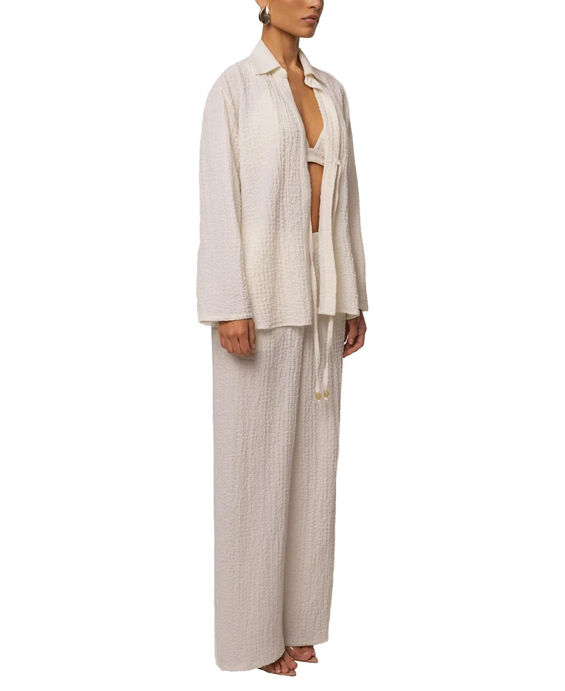 Jluxlabel Women's Unwind Tie-Front Blouse