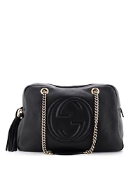 Pre-Owned Gucci Medium Soho Chain Zip Shoulder Bag Leather
