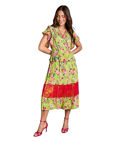 Coast Women's Lace Wrap Midi Dress