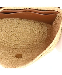 Pre-Owned Saint Laurent Mini Manon Basket Bag Raffia with Leather