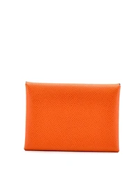 Pre-Owned HERMES Calvi Duo Card Holder Epsom