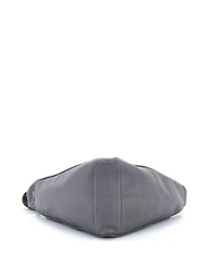 Pre-Owned Prada Large Triangle Logo Zip Messenger Leather
