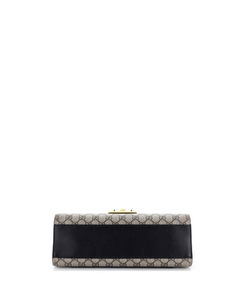 Pre-Owned Gucci Medium Padlock Shoulder Bag Gg Coated Canvas and Leather