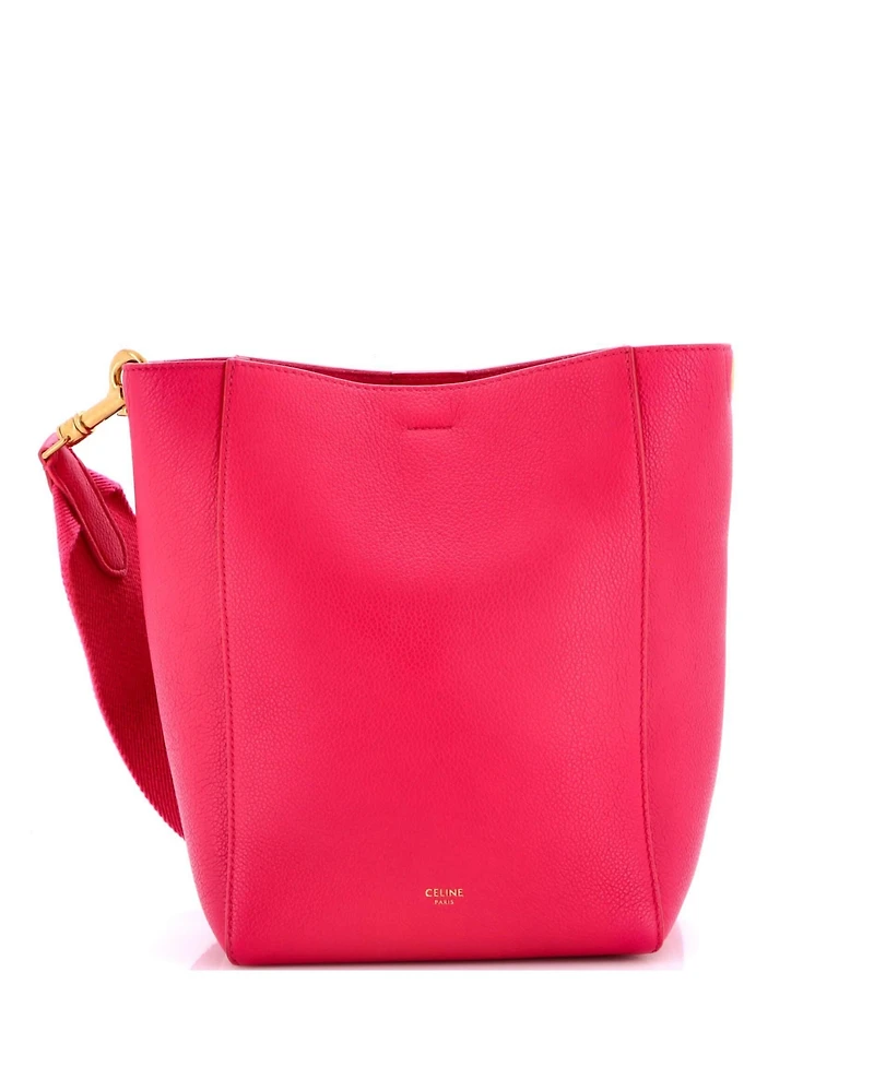 Pre-Owned Celine Small Sangle Seau Bag Goatskin