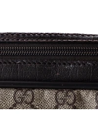 Pre-Owned Gucci Large Front Zip Camera Bag Gg Coated Canvas