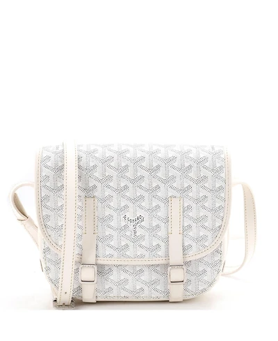 Pre-Owned Goyard Pm Belvedere Messenger Bag Coated Canvas with Leather