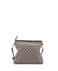 Pre-Owned Gucci Small Front Pocket Web Messenger Gg Canvas