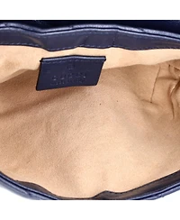 Pre-Owned Gucci Super Mini Gg Marmont Flap Bag Diagonal Quilted Leather