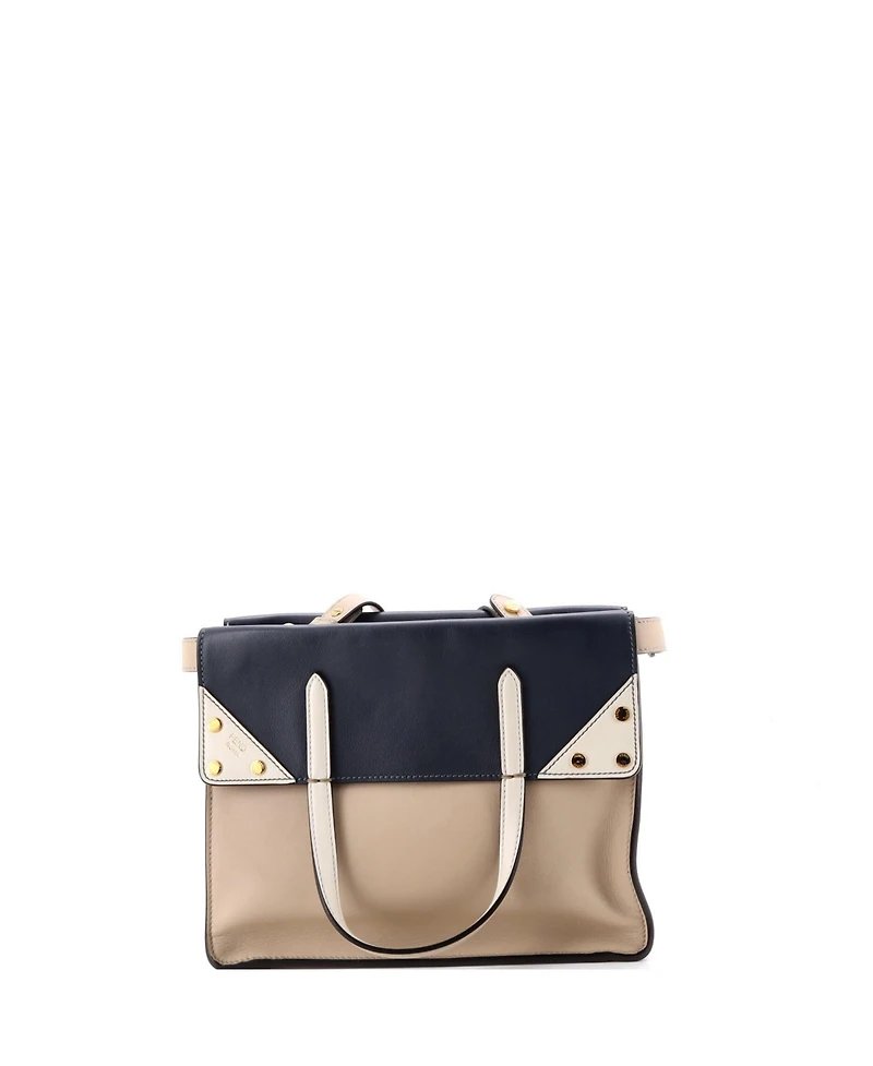 Pre-Owned Fendi Small Flip Tote Leather