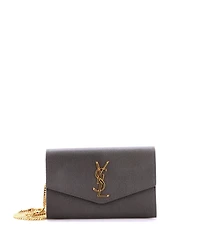 Pre-Owned Saint Laurent Uptown Chain Wallet Leather