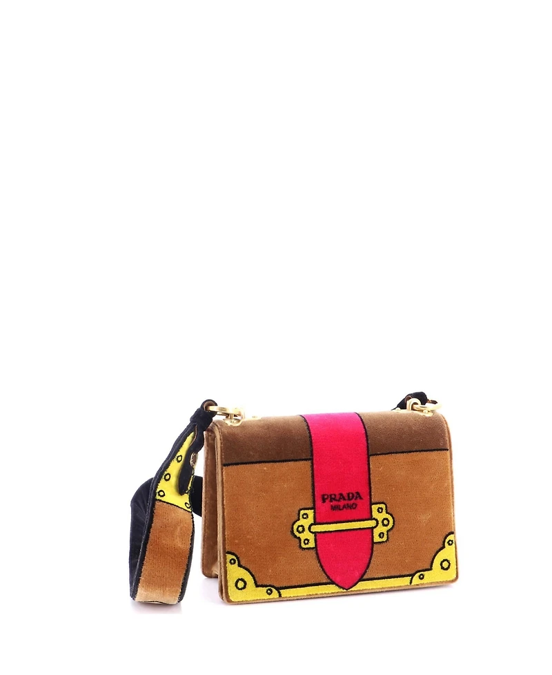 Pre-Owned Prada Small Cahier Shoulder Bag Velvet