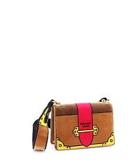 Pre-Owned Prada Small Cahier Shoulder Bag Velvet