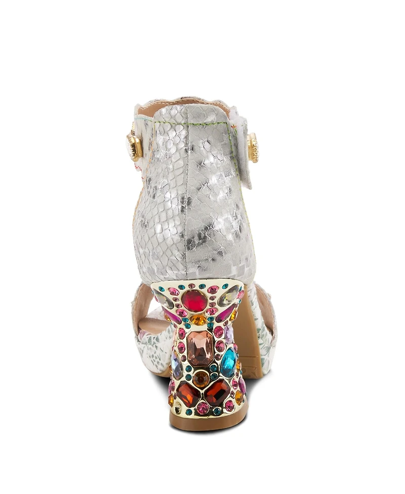 L'Artiste Women's Spring Step Jewell Closed Back Sandal with Buckle