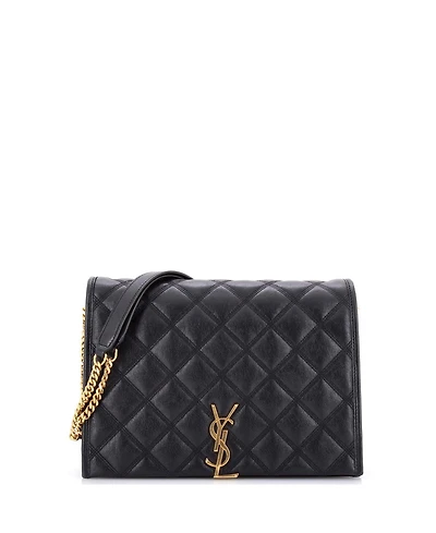 Pre-Owned Saint Laurent Small Becky Shoulder Bag Quilted Leather