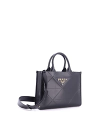 Pre-Owned Prada Small Symbole Shopper Tote Embossed Leather