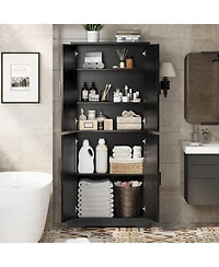 gaomon Freestanding 70" Tall Kitchen Pantry Cabinet, Storage Cabinet for Bathroom, Dining Room, Living Room