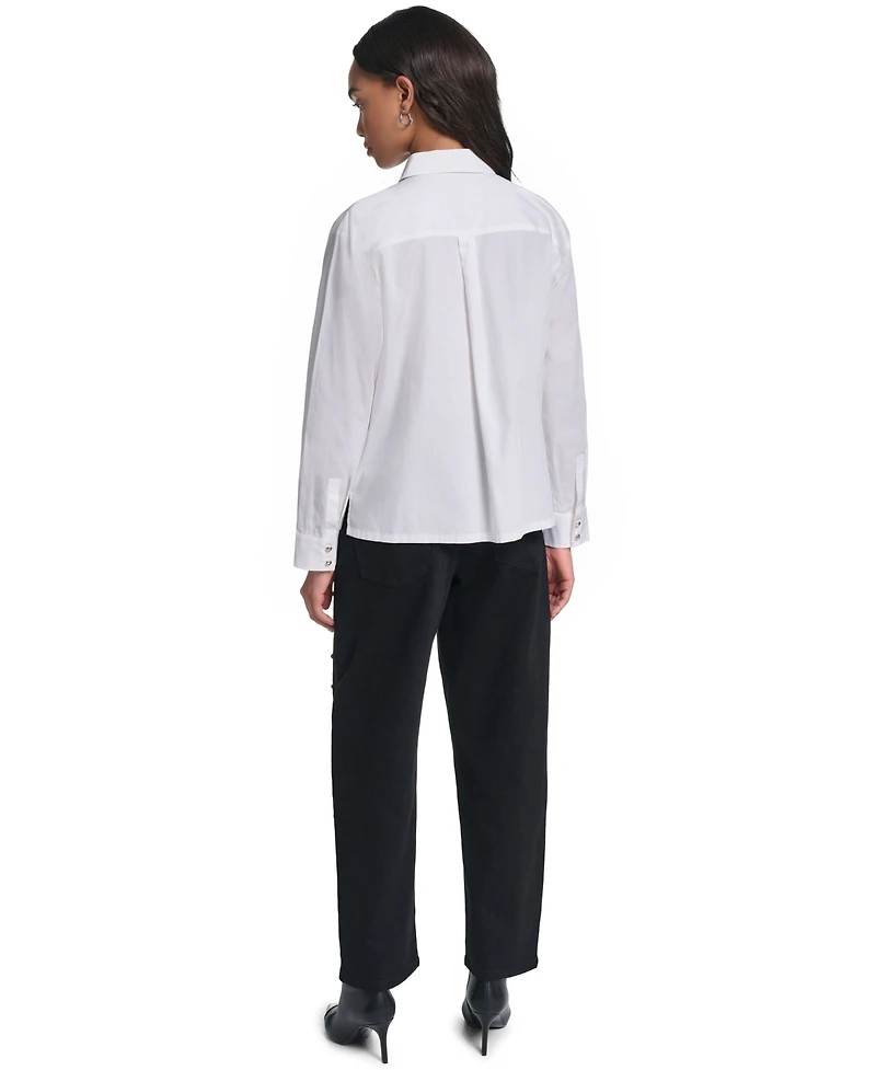 Karl Lagerfeld Paris Women's Embellished Cropped Top