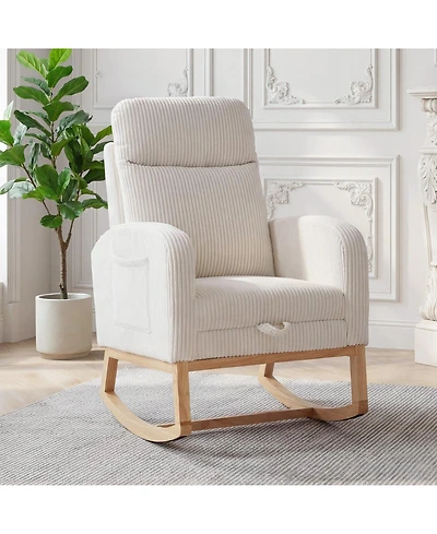 gaomon Recliner Armchair, Rocking Chair Nursery Chairs with Foot Rest for Living Room,Bedroom