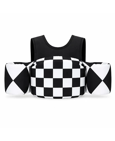 Aofar Kidsco Swim Vest Puddle Jumper Float Aid Shoulder Straps Arm Wings Checkerboard 2-6 Years