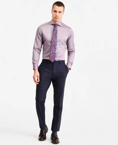 Ted By Ted Baker Mens Slim Fit Non Iron Dress Shirt Floral Classic Silk Tie