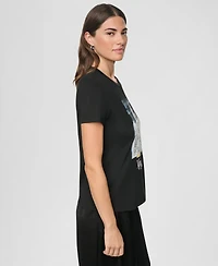 Dkny Women's Midtown Dog Walker Graphic Short-Sleeve T-Shirt