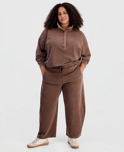 And Now This Plus Fleece High-Rise Drawstring Pants, Macy's Exclusive