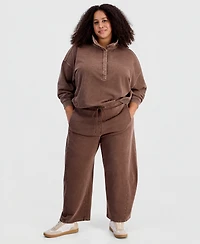 And Now This Plus Fleece High-Rise Drawstring Pants, Macy's Exclusive