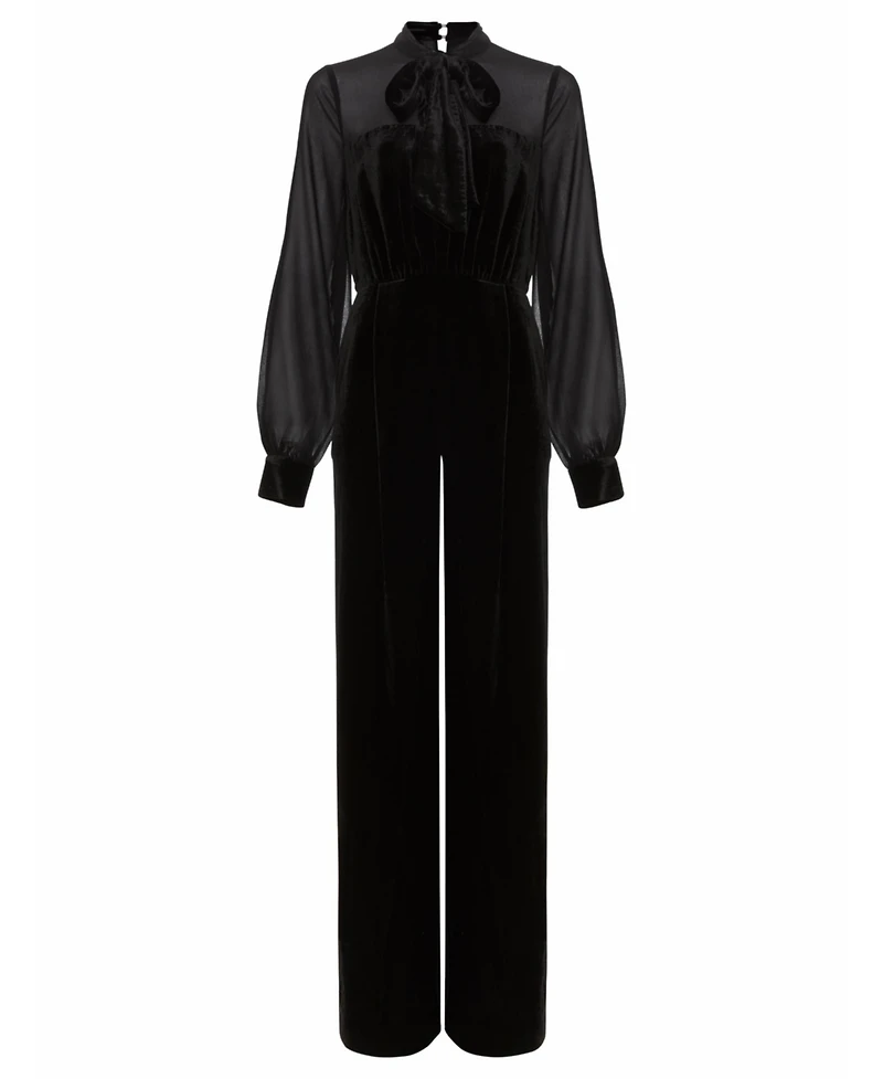 Phase Eight Women's Magie Velvet Tie Neck Jumpsuit
