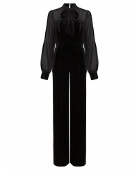 Phase Eight Women's Magie Velvet Tie Neck Jumpsuit