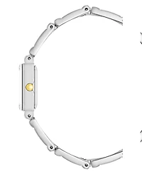Anne Klein Women's Quartz Rectangle Two-Tone Alloy Metal Bracelet Watch 16mm x 20mm