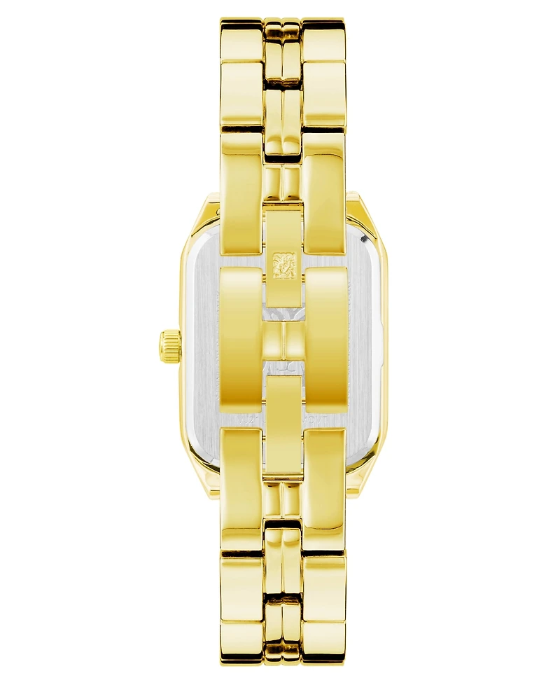 Anne Klein Women's Quartz Octagonal Gold-Tone Bracelet Watch 24mm x 35mm