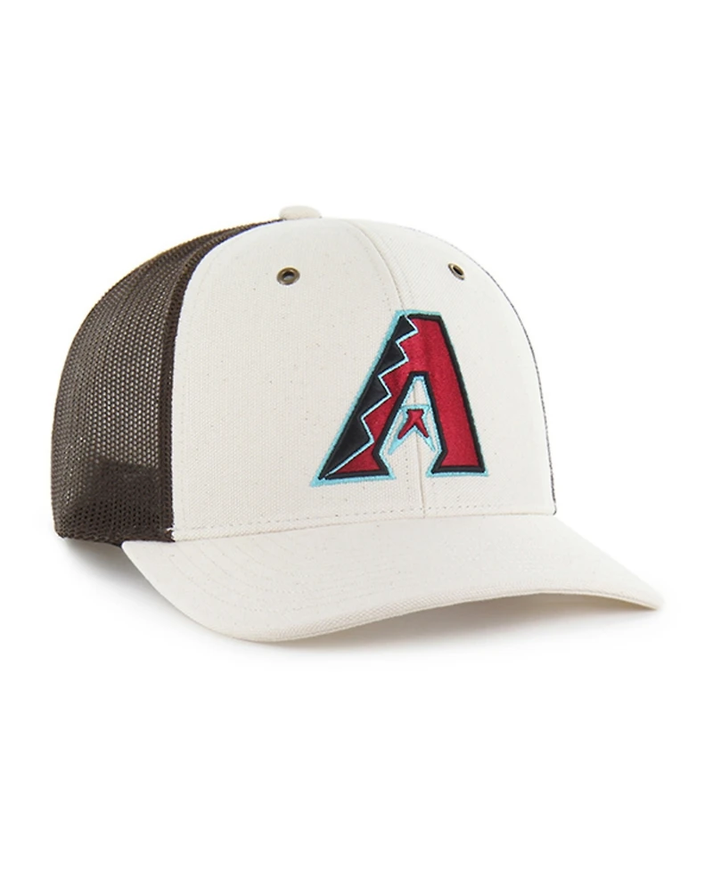 Carhartt x '47 Men's Natural/Brown Arizona Diamondbacks Undyed Trucker Adjustable Hat