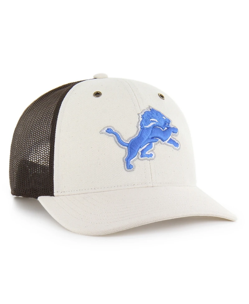 Carhartt x '47 Men's Natural/Brown Detroit Lions Undyed Trucker Adjustable Hat