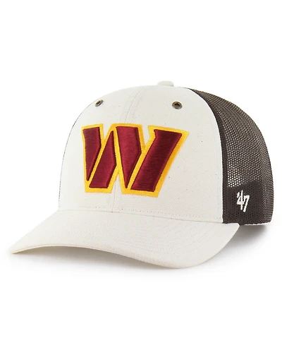 Carhartt x '47 Men's Natural/Brown Washington Commanders Undyed Trucker Adjustable Hat