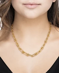 And Now This Fine Silver-Plated or 18K Gold-Plated Graduated Chain Link Necklace