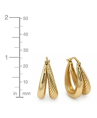 And Now This Gold-Tone Plated Split Hoop Earrings