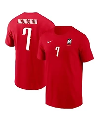 Nike Big Boys and Girls Son Heung-Min Red South Korea National Team Name & Number T-Shirt