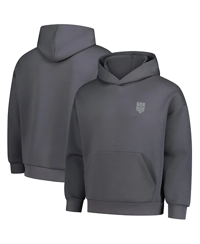 LevelWear Men's Gray Usmnt Luxe Signature Tri-Blend Pullover Hoodie