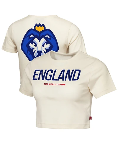 Outerstuff Women's Natural England Fifa World Cup 2026 Elote Squad Cropped T-Shirt